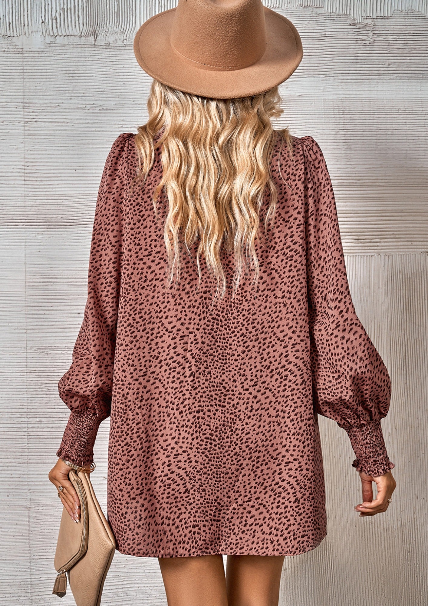 Dotted Dressy Puff Sleeve Cardigan