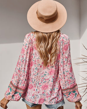 Flowing Floral Boho Top