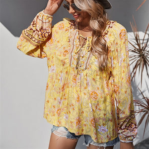 Flowing Floral Boho Top