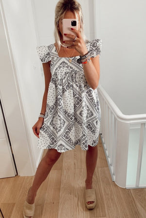 Bandana Print Cotton Dress