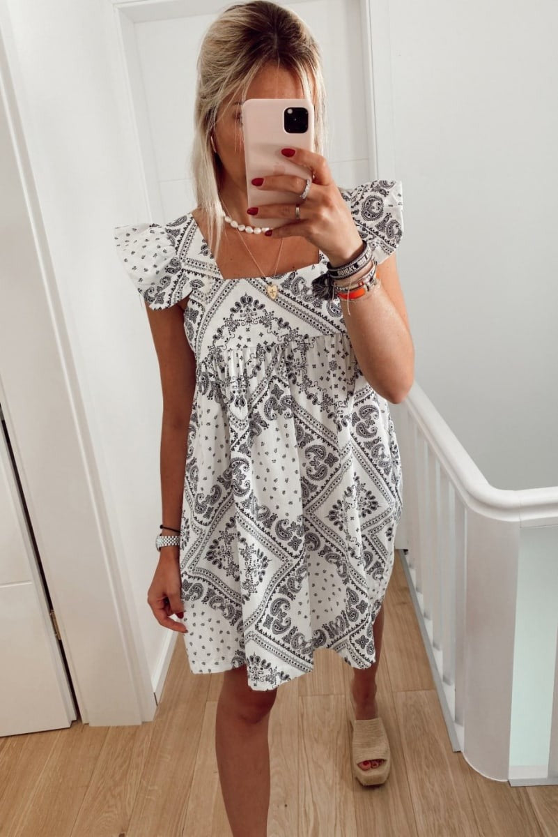 Bandana Print Cotton Dress