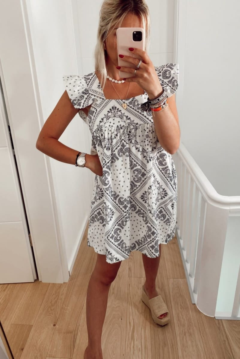 Bandana Print Cotton Dress