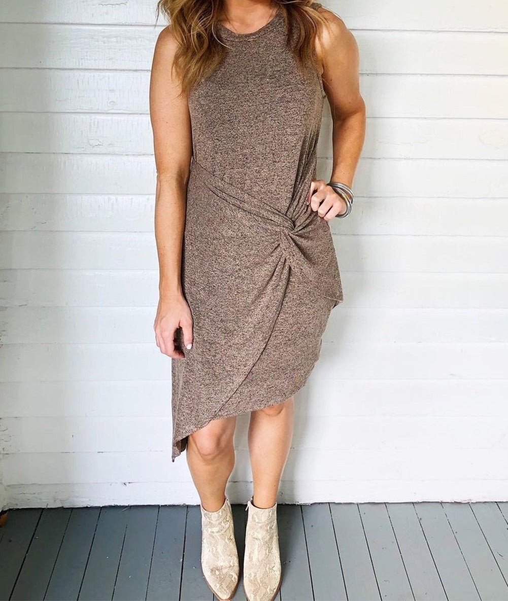 Sleeveless Knotted Dress