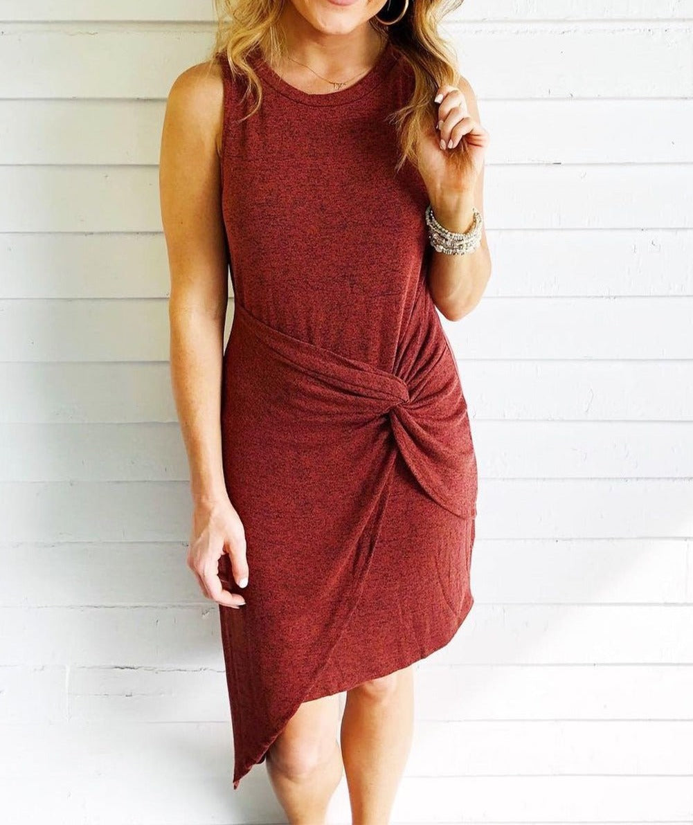 Sleeveless Knotted Dress