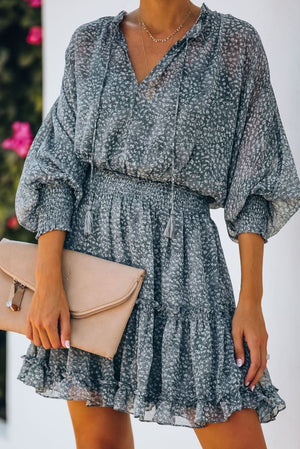 Tassel Printed Dress