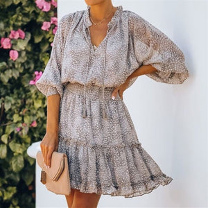 Tassel Printed Dress