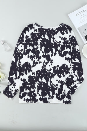 Cow Print Waffle Top