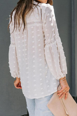 Swiss Dot Long Sleeve Top