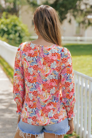 All Over Floral Print Top