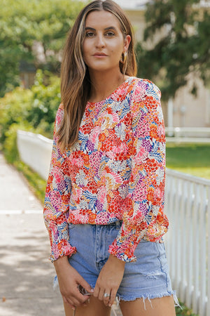 All Over Floral Print Top