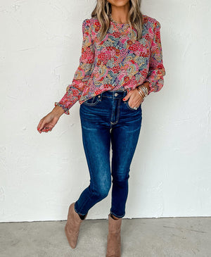 All Over Floral Print Top