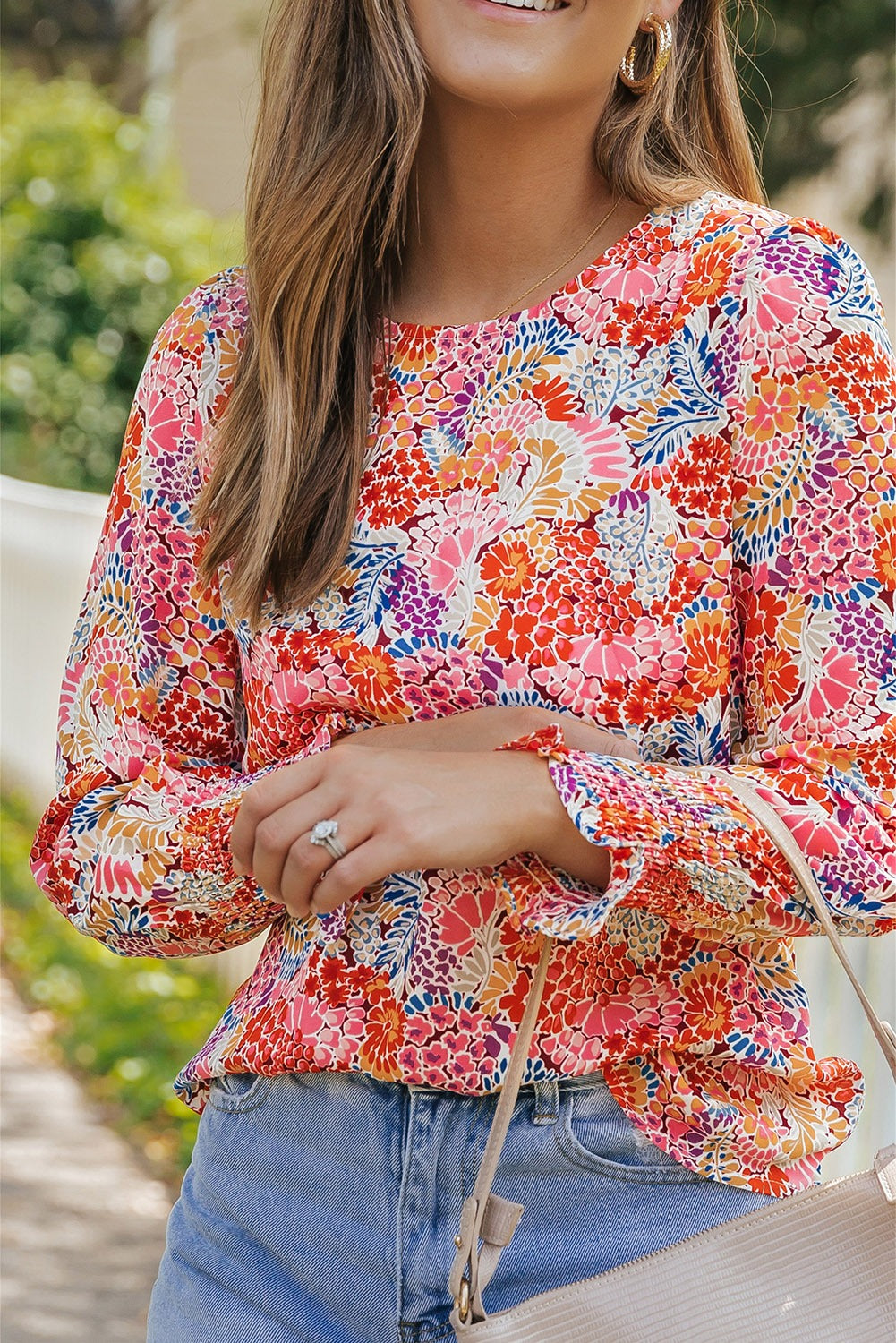 All Over Floral Print Top