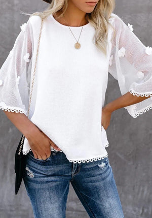 Dotted Bell Sleeve Top