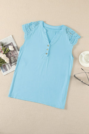 Lace Cap Sleeve Top