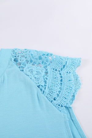 Lace Cap Sleeve Top