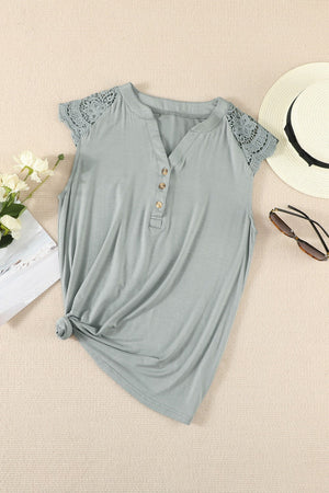 Lace Cap Sleeve Top