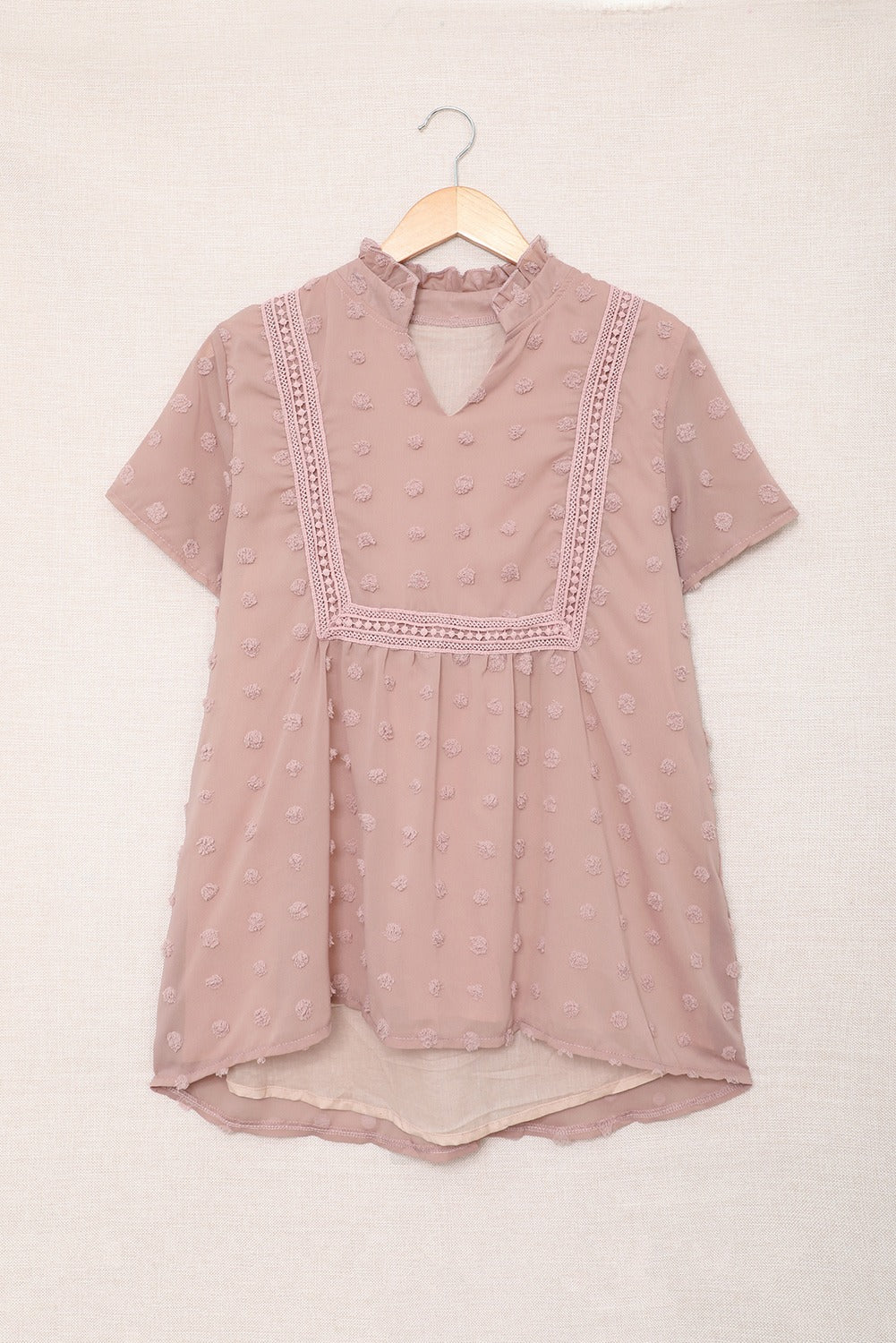 Swiss Dot Short Sleeve Top