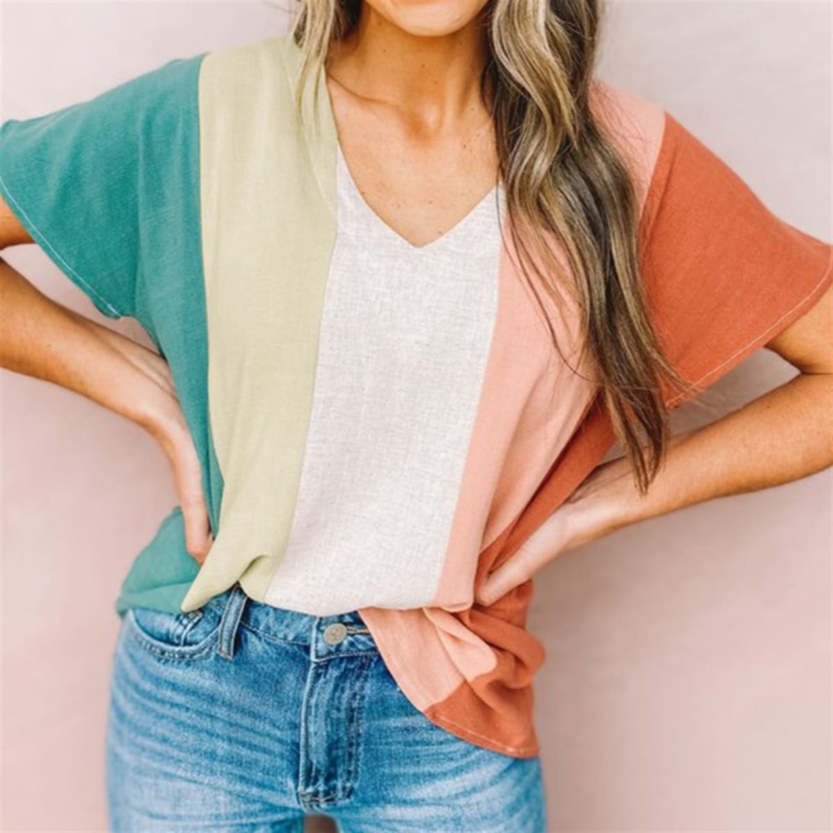 Colorblock Striped Top