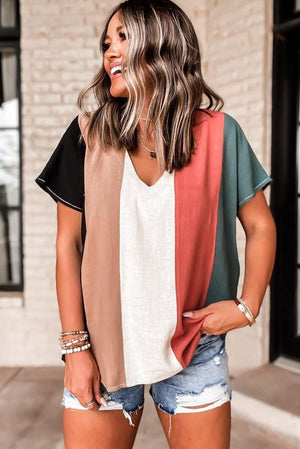 Colorblock Striped Top