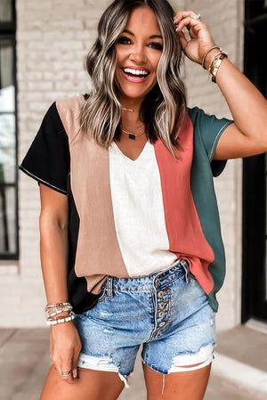 Colorblock Striped Top