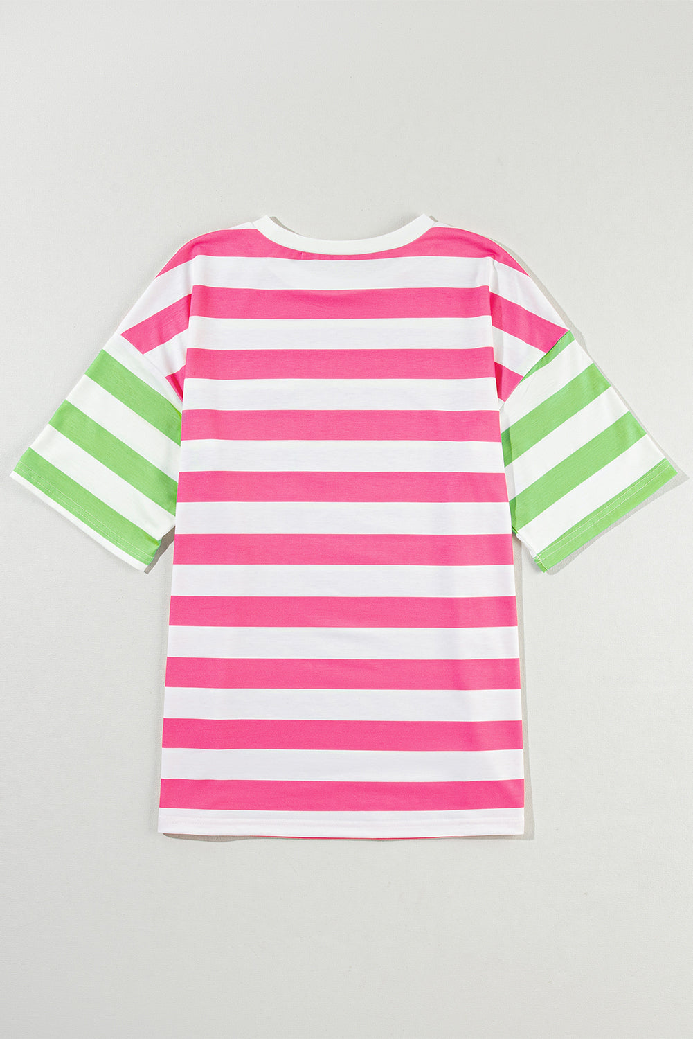 Contrasting Striped Patch Pocket Top