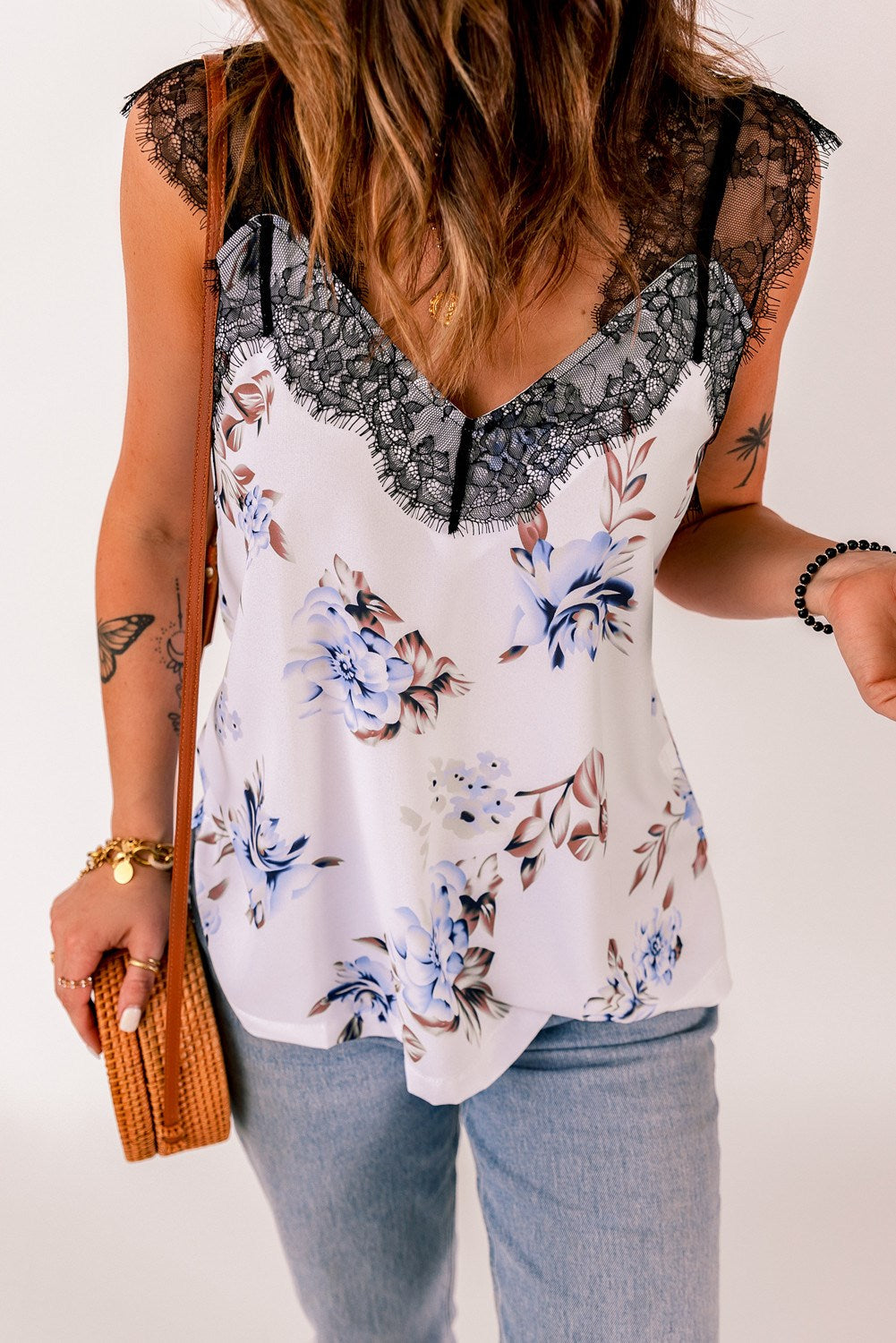 Sweet Lace Floral Tank