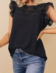 Lace Ruffled Top