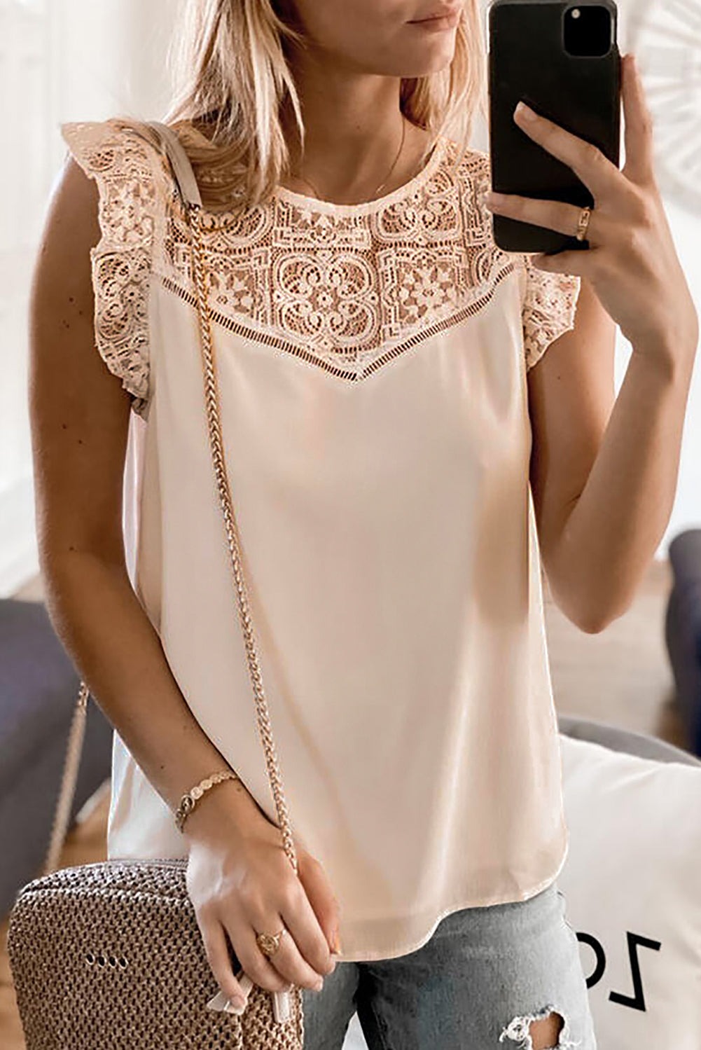 Lace Ruffled Top