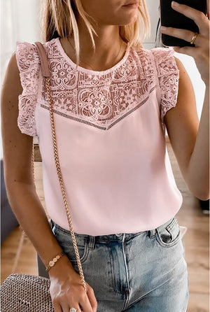 Lace Ruffled Top