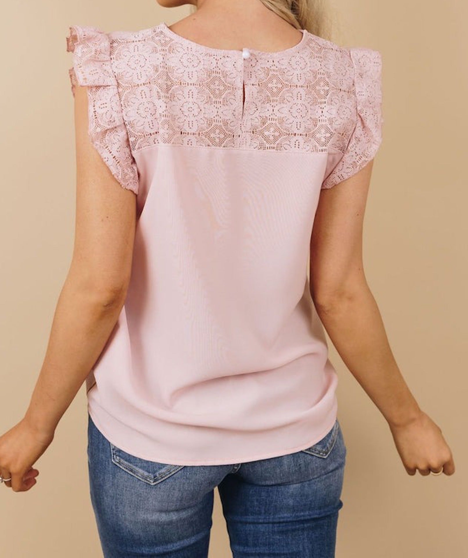 Lace Ruffled Top