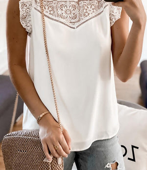 Lace Ruffled Top