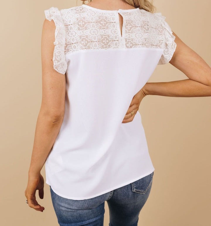 Lace Ruffled Top