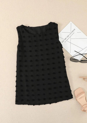 Sleeveless Dotted Top