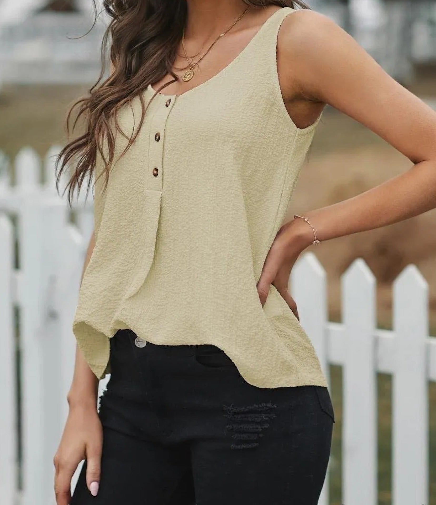 Textured Button Top