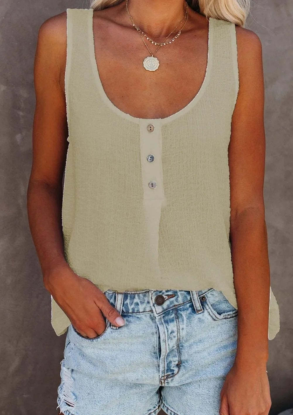 Textured Button Top