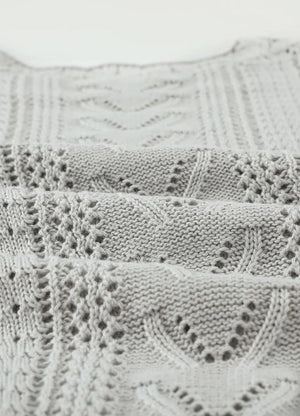 Crochet Lace Knit Sweater Top