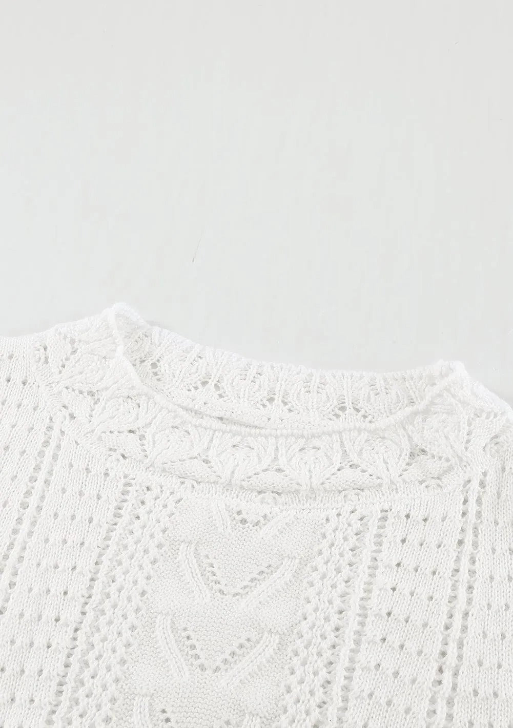 Crochet Lace Knit Sweater Top