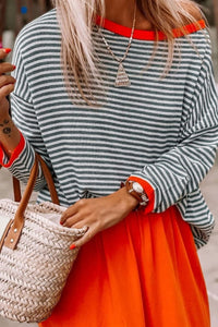 Vivid Trim Stripe Top