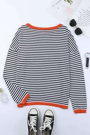 Vivid Trim Stripe Top