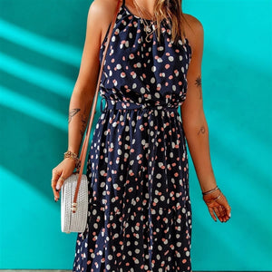 Racerback Dotted Maxi Dress