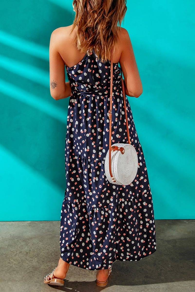 Racerback Dotted Maxi Dress