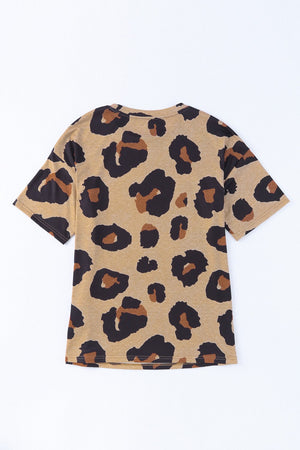 Boyfriend Leopard T Shirt Top