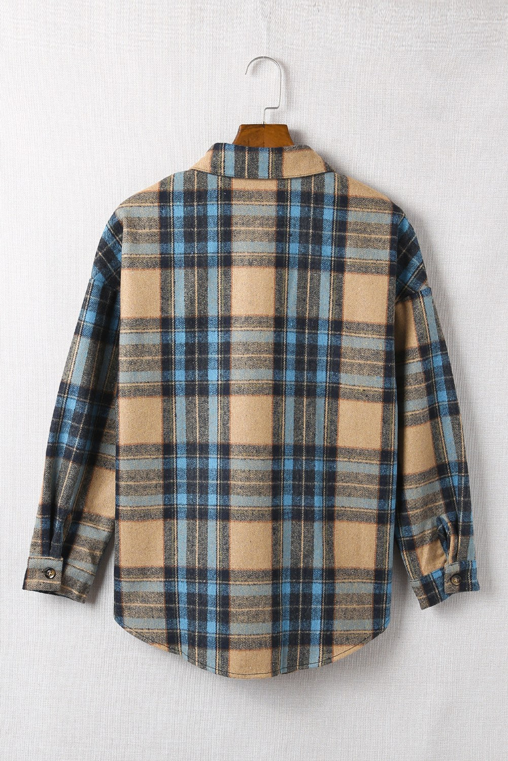 Boyfriend Plaid Flannel Pocket Top