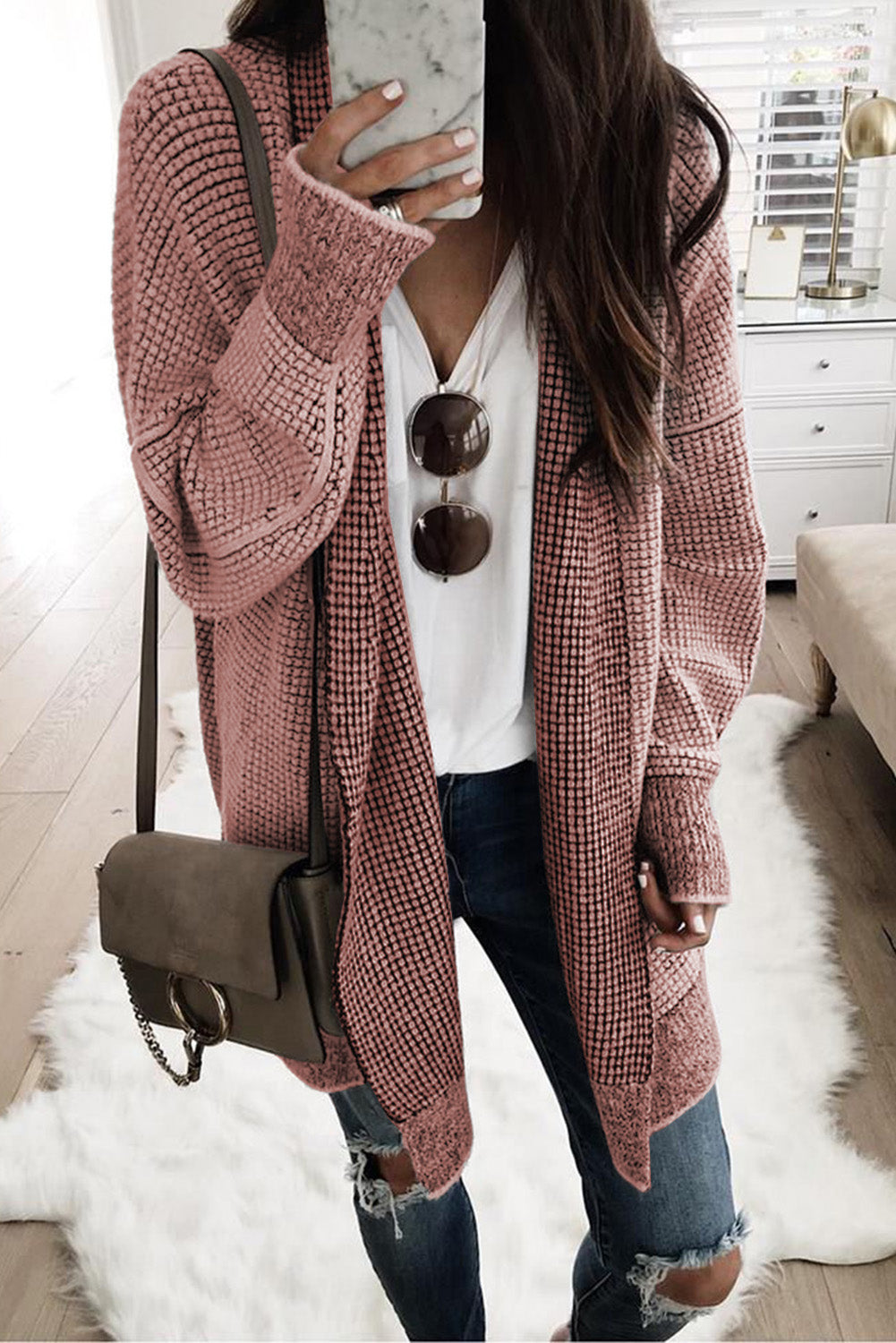 Textured Long Cardigan