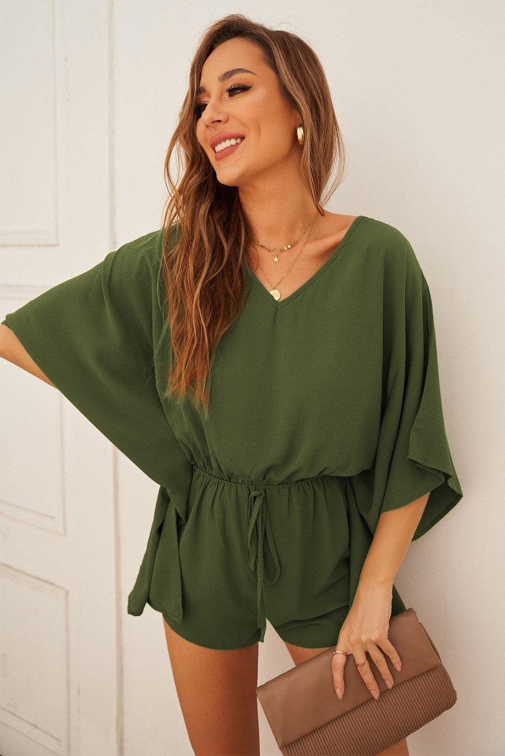 Cascading Sleeve Romper