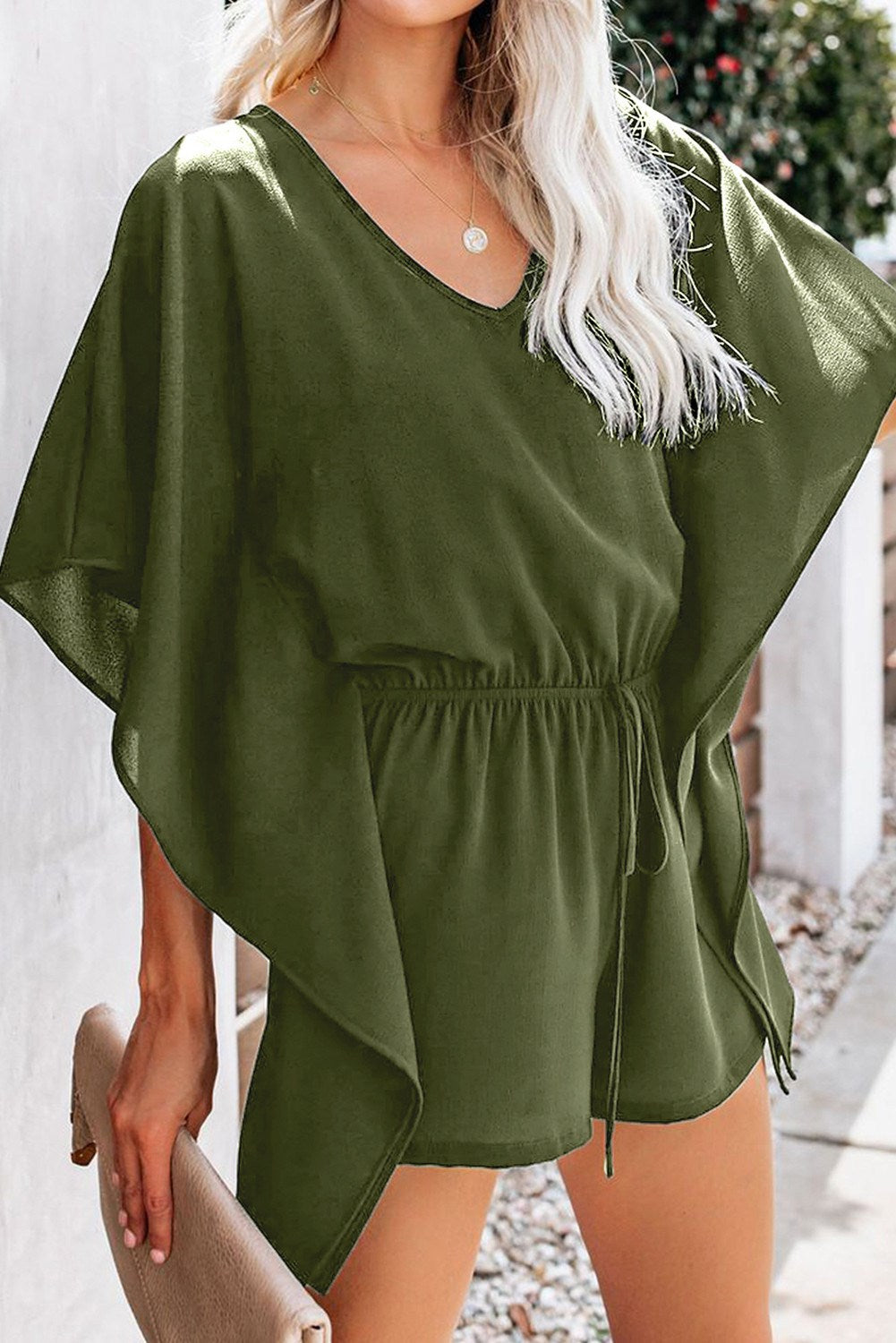 Cascading Sleeve Romper