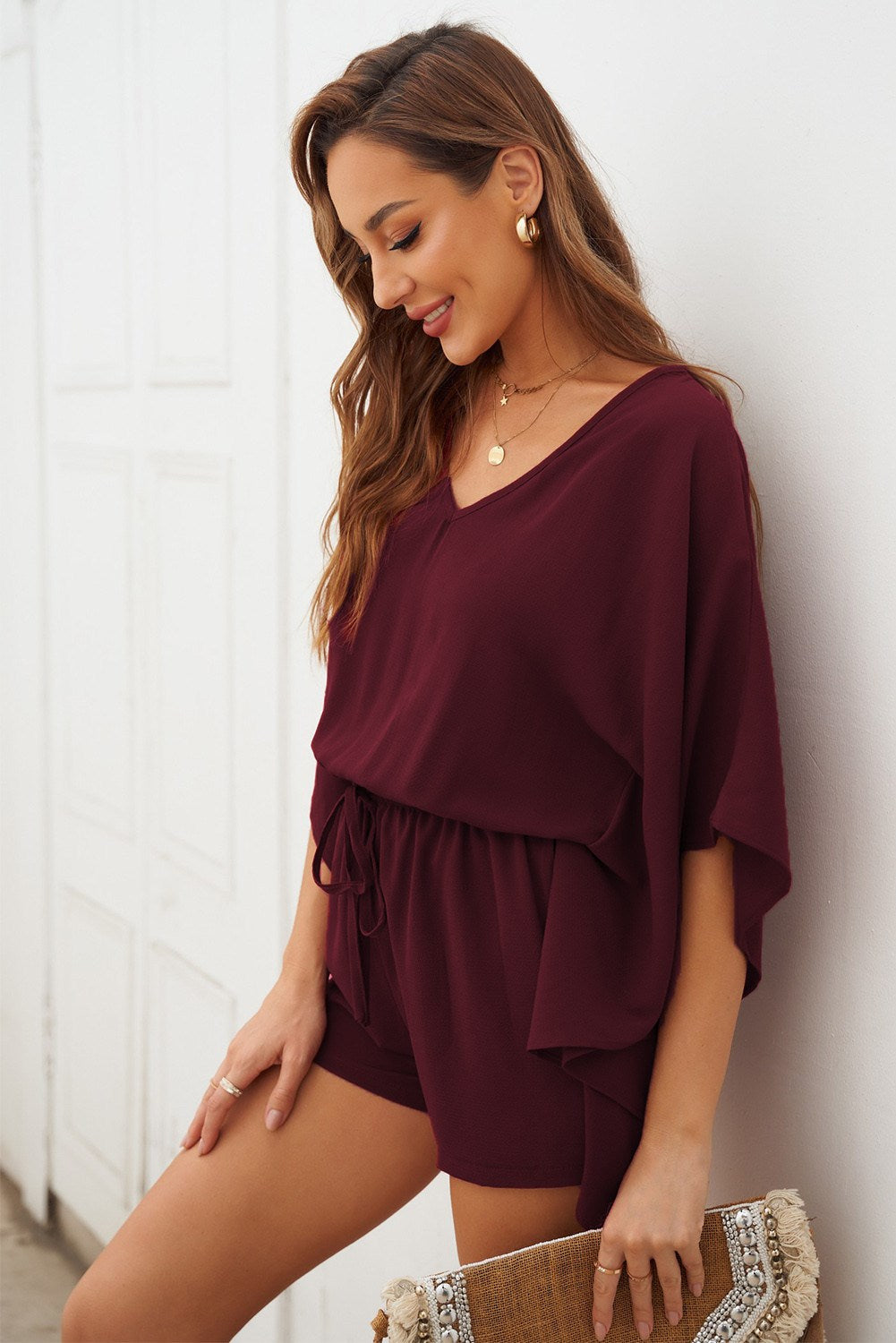 Cascading Sleeve Romper