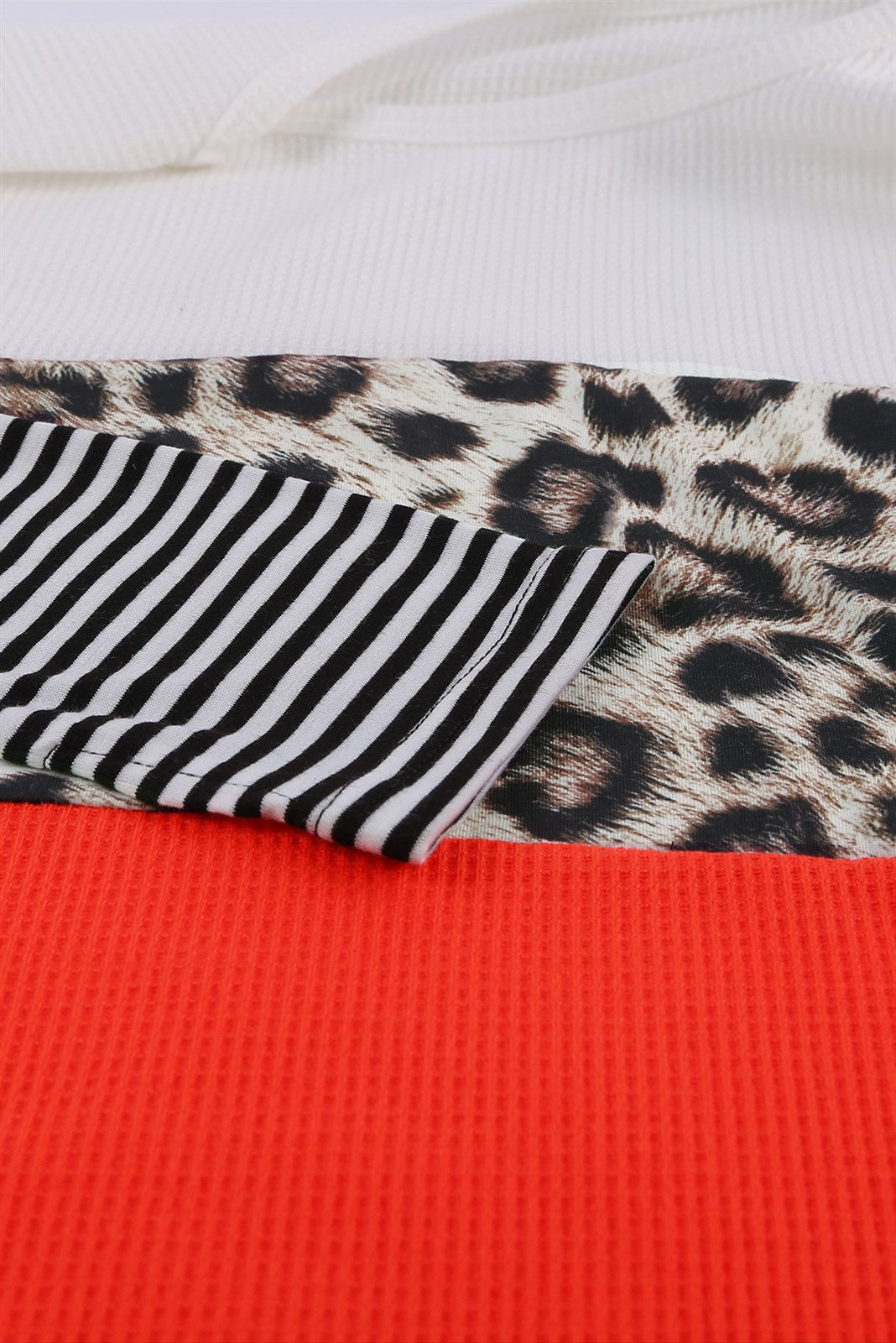 Colorblock Leopard Stripe Top