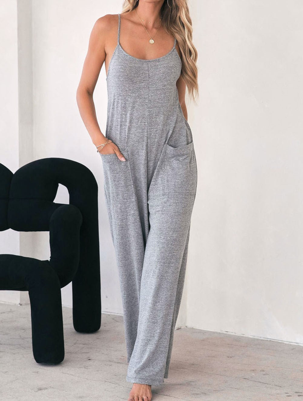 Comfy Wide Legged Pocket Jumpsuit