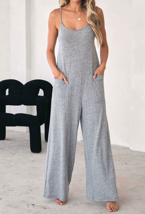 Comfy Wide Legged Pocket Jumpsuit